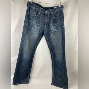 Buffalo David Straight Driven Basic Blue Denim Size 33